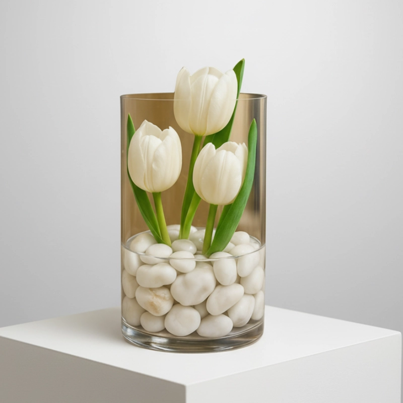 3 Tulips in vase